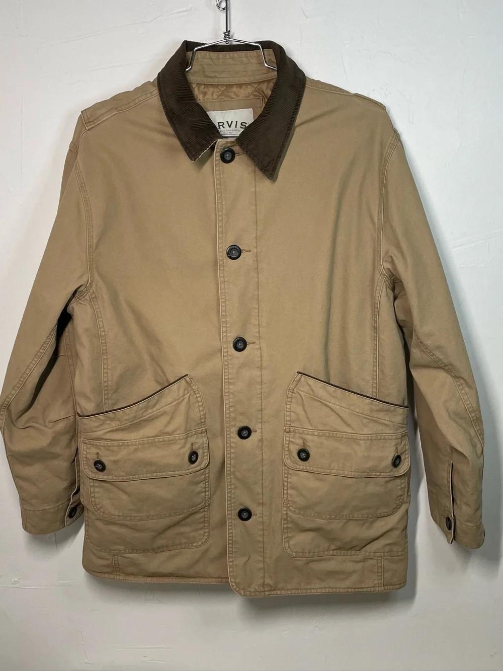 Orvis Classic Collection Canvas Barn Chore Jacket Tan- Size Large